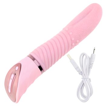 Vibrador De Masaje Para Lamer La Lengua Con Calentamiento De 10 Frecuencias Para Mujeres (rosa)