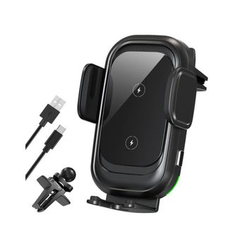 Cargador De Coche Inalámbrico Carga Rápida Para Iphone 11/14 Pro Max/12/xr/xs/13/10/14 Pro Veanxin Negro