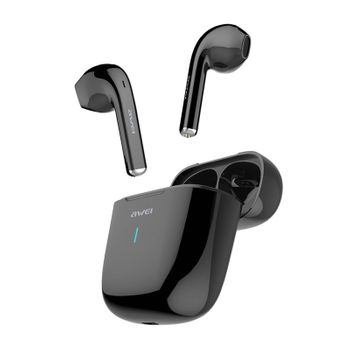 Auriculares Inalámbricos Autonomía Larga Duración Impermeables Ipx6 Awei Negro