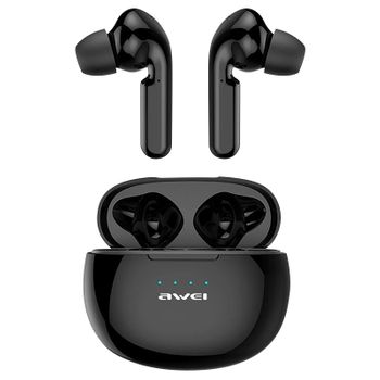 Auriculares Inalámbricos Control Táctil Micrófono Reducción De Ruido Awei Negro