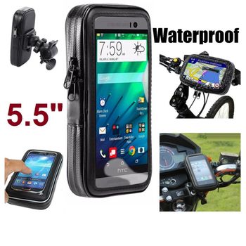 SOPORTE + FUNDA IMPERMEABLE P/ CELULAR DE BICI MOTO