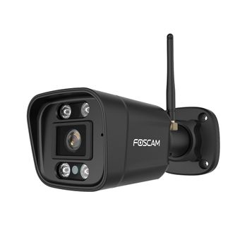 Cámara Ip Wifi De 5 Mp Qhd Para Exteriores Con Focos Y Sirena - Foscam V5p Negra