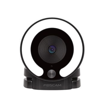 Webcam Usb 1080p Con Micrófono Y Anillo De Luz Led Para Ordenador - W28 Foscam