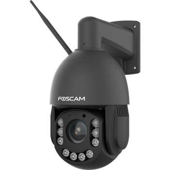 Cámara Ip Domo Ptz De 4mp Wifi Para Exteriores Con Zoom Óptico De 18x Y Seguimiento Inteligente - Foscam Sd4h.negra