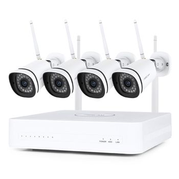 Kit Foscam Fn8108w-b4-1t Nrv Wifi 2k/3mp , 8ch, Deteccion Humana, Plug & Play