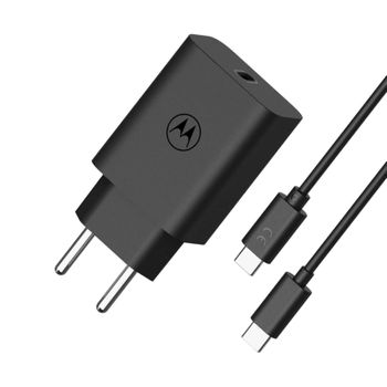 Motorola Sjmc302 Black / Cargador De Red Eléctrica Usb-c A Usb-c 30w