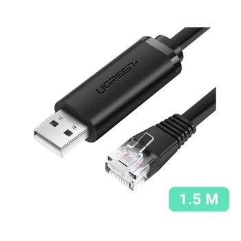 Cable De Consola Ugreen Cm204 Usb 2.0 - Rj45 1.5m Negro