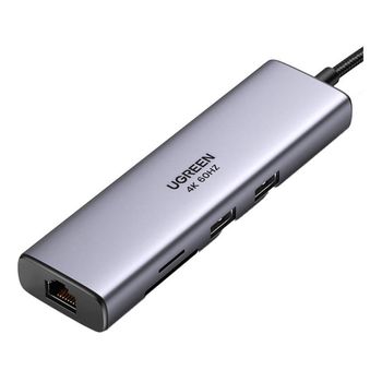 Hub Ugreen Usb-c Para 2xusb 3.0+ Hdmi + Rj45 + Sd/tf