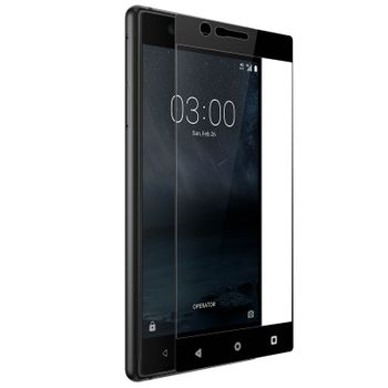 Protector De Pantalla De Cristal Templado Para Nokia 3 Antigrietas - Negro