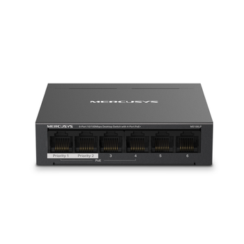 Switch Mercusys Ms106lp 6 Puertos 10/100mbps Y 4 Puertos Poe+