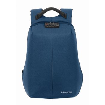 Mochila Antirrobo Impermeable Para Portátiles 16 Pulgadas Promate Defender-16 Azul