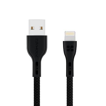 Cable Lightning A Usb-a Carga Y Sincronización, Promate Powerbeam-i – Negro