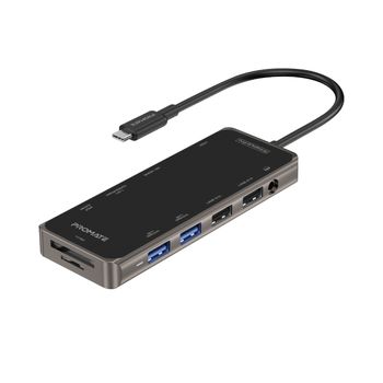 Hub 11-en-1 Vga 1080p, 100w, Hdmi 4k, Usb 3.0 Promate Primehub-pro