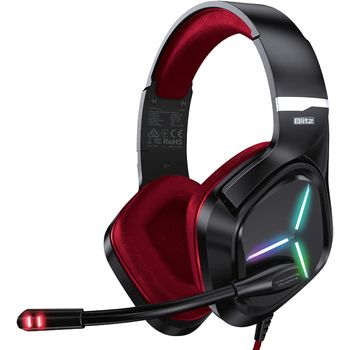 Cascos Gaming Sonido Envolvente Vertux Blitz Rojo