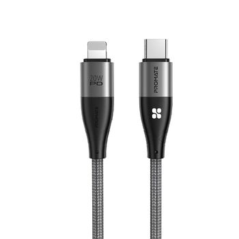 Cable Usb-c A Lightning, Nylon, 1,2m, 20w, Icord-pd20 – Negro