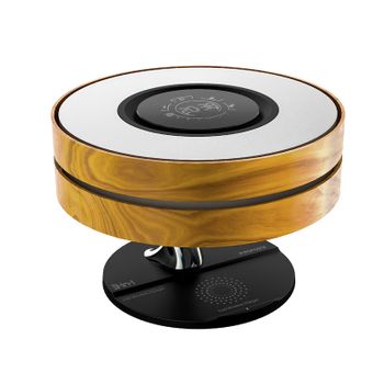 Lámpara De Mesa De Noche Inteligente 3-en-1 Altavoz Bluetooth Tws 10w Reloj Digital Cargador Qi 10w Promate Mirth