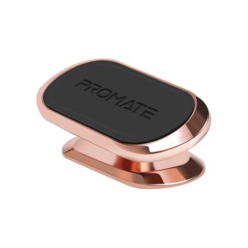 Soporte Smartphone Para Coche Rotación 360 Grados 8 Imanes Integrados Baja Vibración Universal Promate Magnetto-3 Rosa Dorado