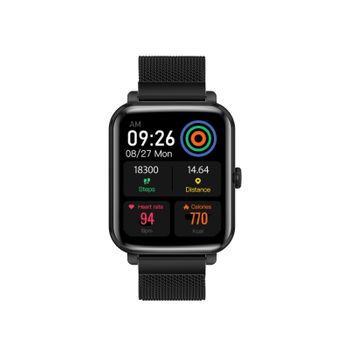 Smart Watch Monitor Salud Fitness Bluetooth 5.3 Pantalla Amoled De 1,78" 20 Días Autonomía 37 Modos De Deporte Resistencia Al Agua Ip68 Promate Prowatch-m18 Negro