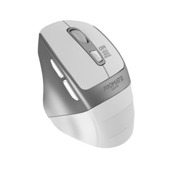 Ratón Inalámbrico Clic Silencioso 2.4 Ghz 6 Botones 2200dpi Ajustable Receptor Usb Nano Promate Samit Blanco