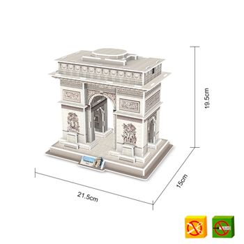 Puzzle 3d Arco De Triunfo De París 40 Pzas Tamaño Montado: 21x15x19 Cm