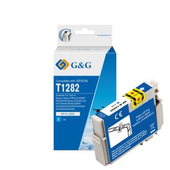 G&g Epson T1282 Cyan Cartucho De Tinta Generico - Reemplaza C13t12824012