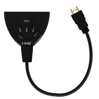 Euroconnex Conmutador HDMI 4008 1x3 Negro