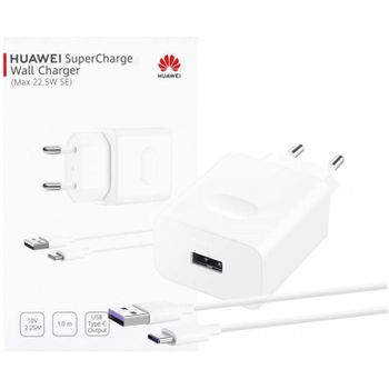 Cargador Huawei Cp404 Con Cable Usb C - Carga Rápida 22.5w - Blanco - 55033322