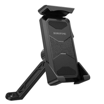 Soporte De Moto Para Smartphone De 4,5 A 7" Borofone Espejo Retrovisor Negro