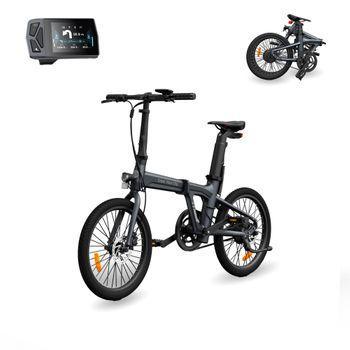 Bicicleta Eléctrica Plegable Xiaomi Ado A20 Air, App, Aut 100km, Correa De Carbono, Frenos Hidráulicos, Pantalla Ipx7 Ips, Gris