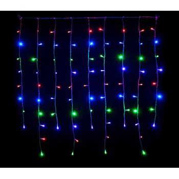 031434 Cortina Efecto Multicolor Con 416 Luces Led Para La Navidad (5metros)