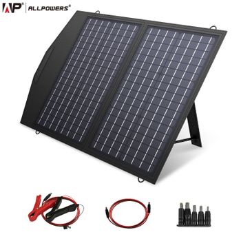 Allpowers Panel Solar Plegable De 60w 18v Portatil Impermeable Cargador Solar Para Estación Eenergía Bluetti Ecoflow Y Otros