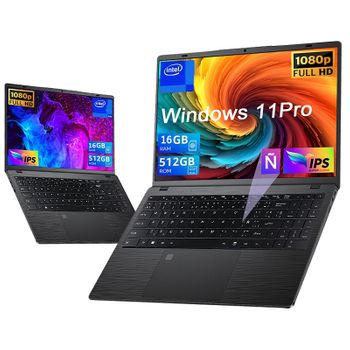 Ordenador Portátil Vanwin , 16gb, 512gb Ssd, Fhd, 15,6" - 39,62 Cm, W11 ，teclado Retroiluminado-privacidad De La Cámara-desbloqueo Con Huella Dactilar- Ferroso