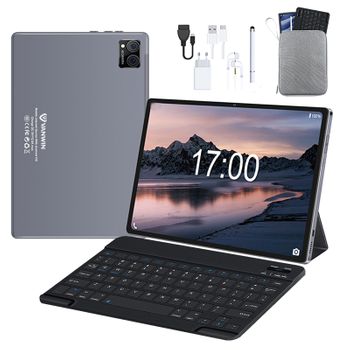 Vanwin G16 Tablet Wifi Edition 4gb Ram, 64gb, 10.36" Face Unlock, Wifi6, Gps, Android 13 + Funda + Teclado - Gris