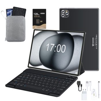 Tablet Vanwin Octa-core, 4gb Ram, 64gb, 10.1 In - 25.65 Cm, Wifi, 4glet, Gps, Android 12 +la Bolsa Para Tablet+case+keyboard+128sd-negro