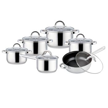 Bateria De Cocina Jumbo 12 Pcs Acero Inox