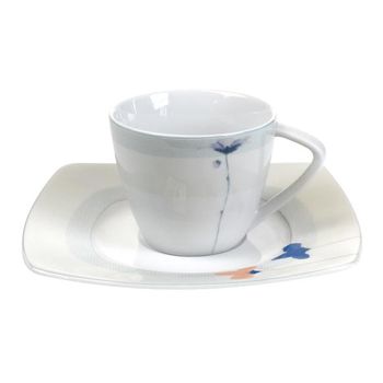 Taza Cafe Moka Con Plato Flors Marca