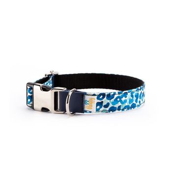 Collar Para Perros Funny Leopardo Azul Pamppy 25 Cm