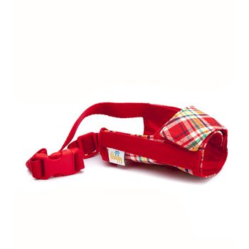 Bozal Para Perros Velcro Tartán Rojo Pamppy Talla L