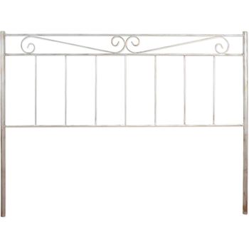 Cabecero De Forja Valenciano, Color Blanco Oro Cabezal Para Cama De 105 Cm, Cama Juvenil (110 Cm X 125 )