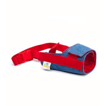 Bozal Para Perros Velcro Vaquero Azul Pamppy Talla S