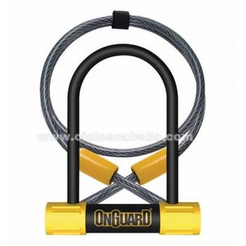 Candado A La Horquilla Onguard Bulldog Dt Con Cable 90x140mm Negro-amarillo Ciudad