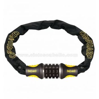 Candado Onguard Mastiff Cadena Combinacion 80cmx8mm Negro-amarillo