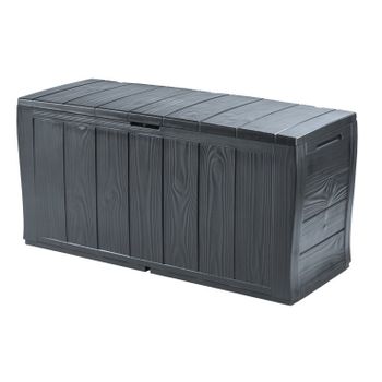 Baúl De Almacenaje Jardín Gris Oscuro Y Negro 330 L 138x53x57cm Vidaxl con  Ofertas en Carrefour