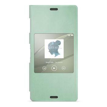 Funda Verde Con Ventana Para Sony Xperia Z3