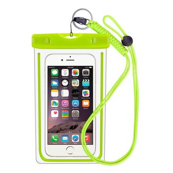 Funda Impermeable Para Teléfono Móvil Smartphone - Universal - Verde