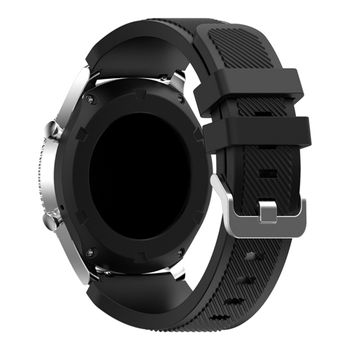 Correa De Silicona Compatible Con Samsung Gear S3 Frontier / Classic - Negro