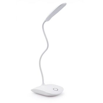 Lámpara De Escritorio Led De Cuello De Cisne Flexible, 3 Niveles De Luminosidad, Funcionamiento A Pilas