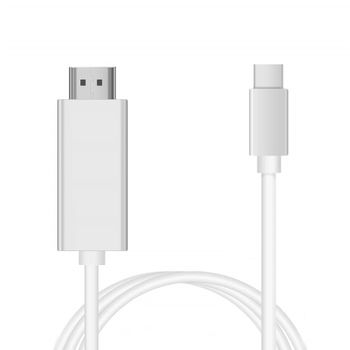 Cable Usb-c A Hdmi 4k (2 Metros) White