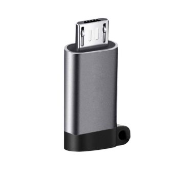 Adaptador Usb-c (hembra) A Micro Usb (macho) - Gris Aluminio