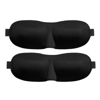 Pack De 2 Antifaz 3d Para Dormir, Negro.